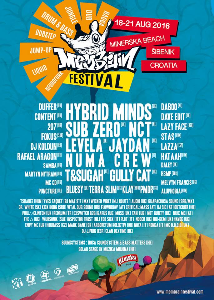 Membrain full line up